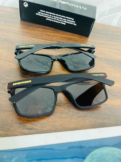 ARMANI Designer (Made in France 🇫🇷) Men’s Sunglasses | Polarized + Leather Case