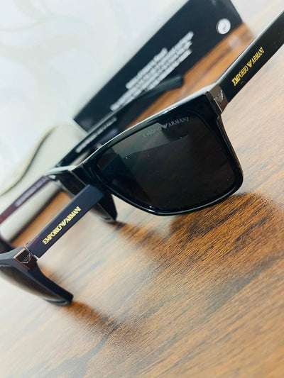 ARMANI Designer (Made in France 🇫🇷) Men’s Sunglasses | Polarized + Leather Case
