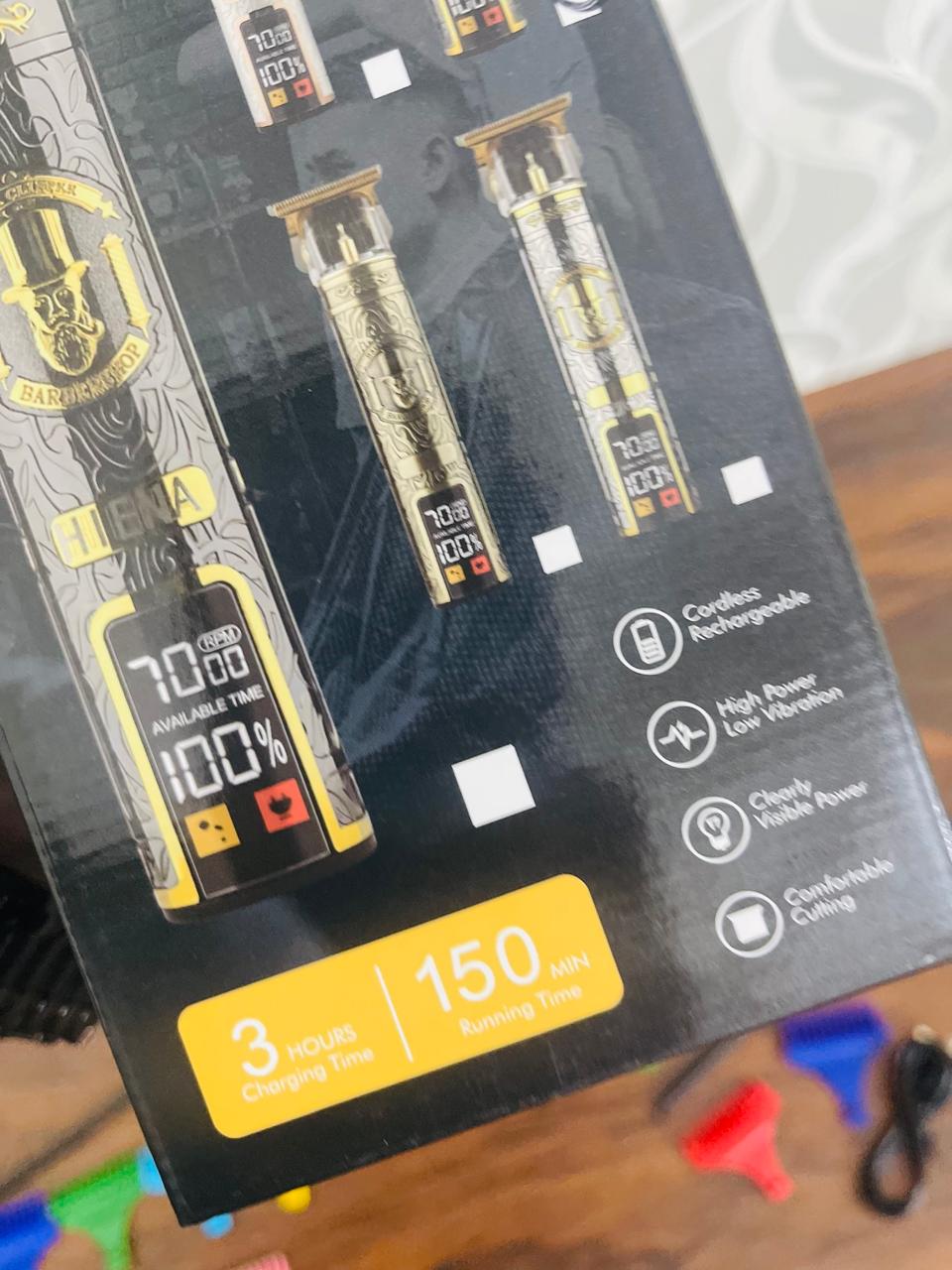 (Made in Korea 🇰🇷) Stainless LCD Display Electric Trimer 3 Hours Battery