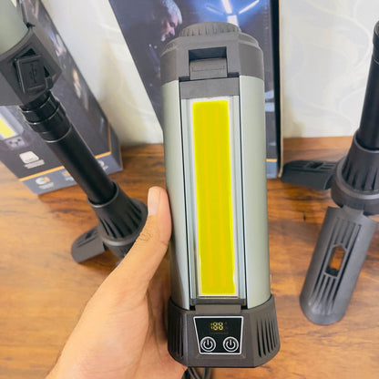 8500Lumens (50000mAh Battery) IPX7 Waterproof, Telescoping Tripod, 3 Brightness Modes & Flashlight for Camping, Workshops, Emergencies