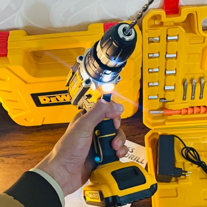 🔩 DeWalt Brushless Circuitry Drill Set – Double 20,000mAh Battery | Heavy-Duty Power